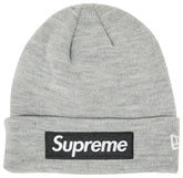 Supreme x New Era Box Logo Beanie 'Heather Grey'