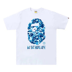 Bape ABC Blue/Black Camo Tee - White