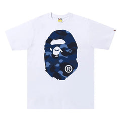 Bape ABC Navy/Black Camo Tee - White