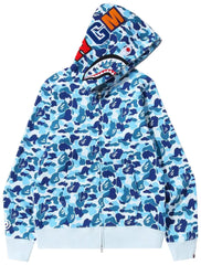 BAPE ABC Camo Shark Full Zip Hoodie 'Blue'