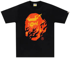 Bape Flame Ape Head Tee - Black
