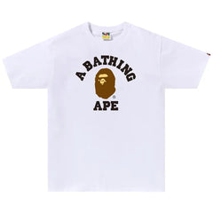 Bape Brown College Tee - White