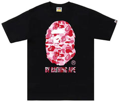 Bape ABC Pink/Black Camo Tee - Black