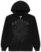 Sp5der Web Zip Hoodie 'Phantom'