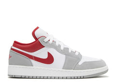 Air Jordan 1 Low GS 'Light Smoke Grey Red'