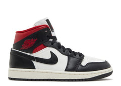Wmns Air Jordan 1 Mid 'Black Sail Gym Red'