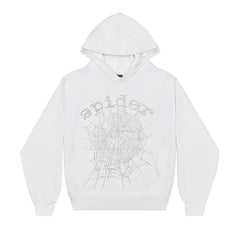 Sp5der OG Rhinestone Hoodie 'White'