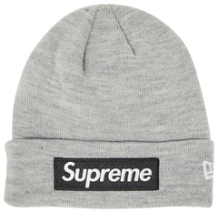 Supreme x New Era Box Logo Beanie 'Heather Grey'