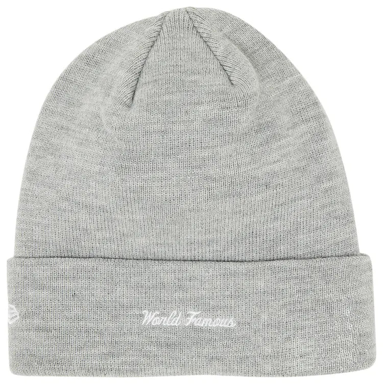 Supreme x New Era Box Logo Beanie 'Heather Grey'
