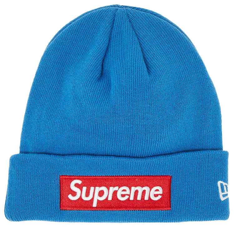 Supreme x New Era Box Logo Beanie 'Blue'