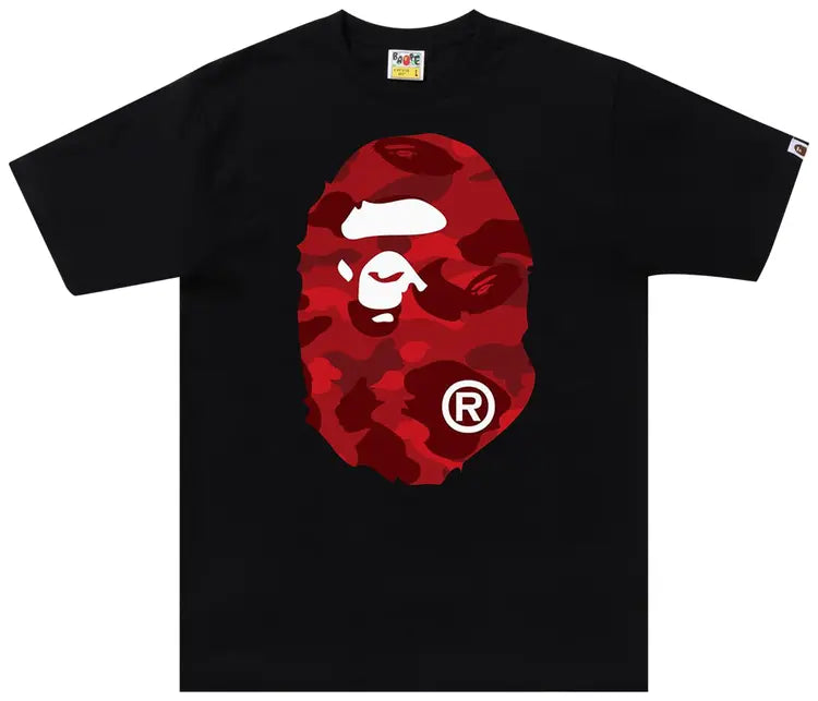 Bape ABC Red/Black Camo Tee - Black
