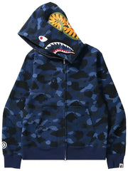 BAPE ABC Camo Shark Full Zip Hoodie 'Navy'