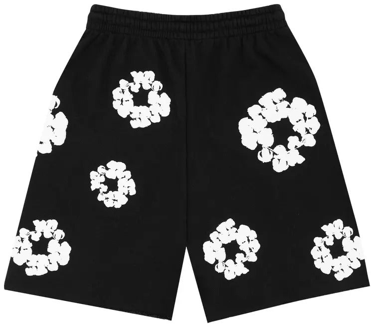 Denim Tears Cotton Wreath Shorts 'Black'