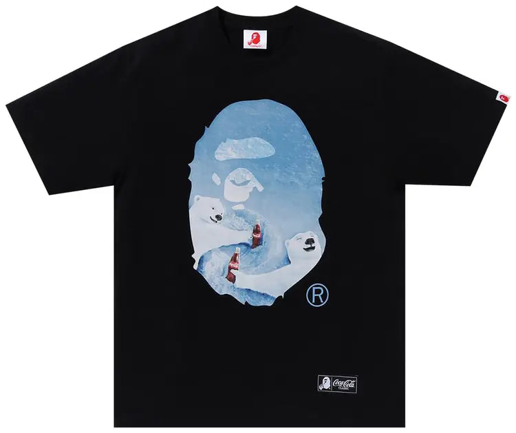 BAPE x Coca-Cola Photo Ape Head Tee - Black