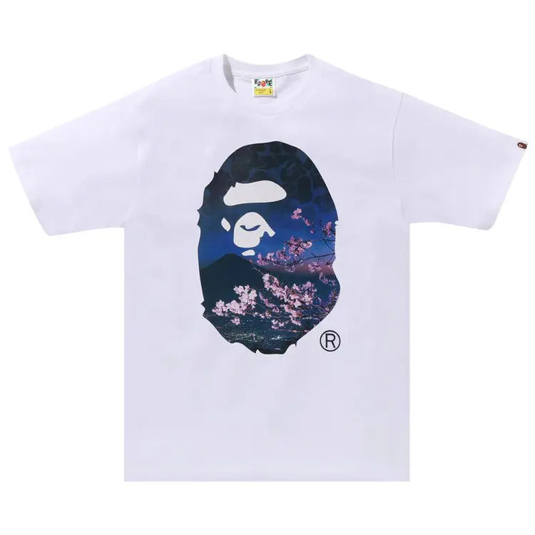 Bape Sakura Photo Ape Head Tee - White