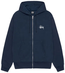 Stussy Classic Zip Hoodie - Navy