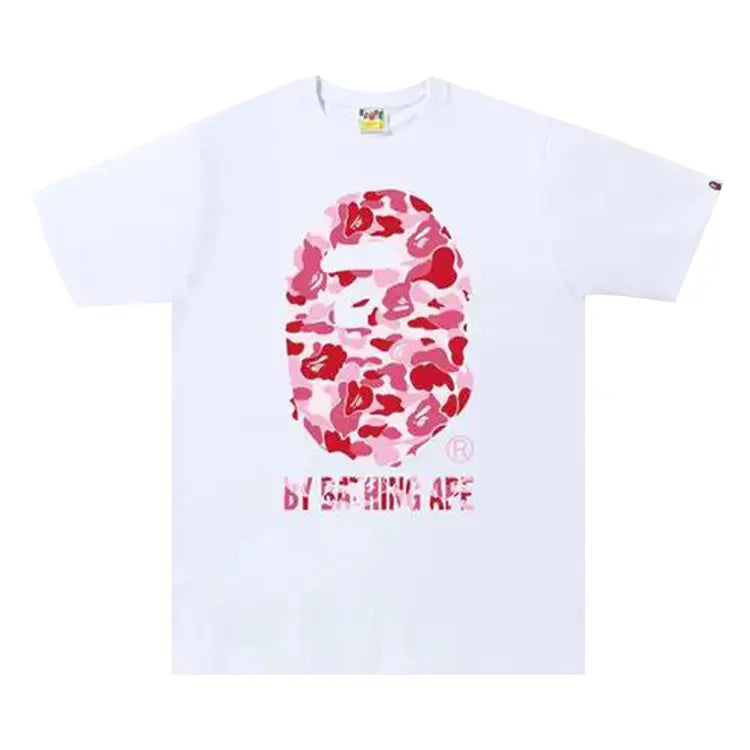 Bape ABC Pink/White Camo Tee - White
