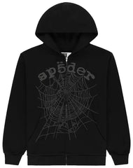 Sp5der Web Zip Hoodie 'Phantom'