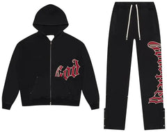 Godspeed OG Logo Sweatsuit V3 'Black Red'