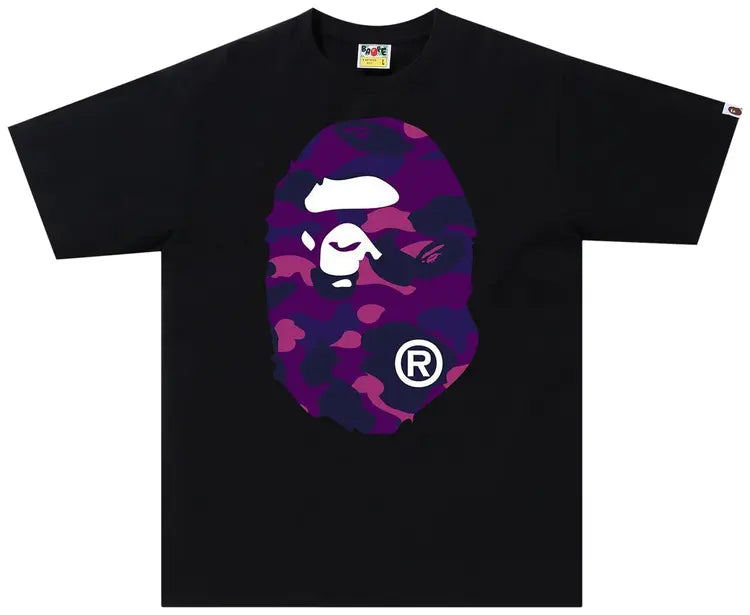 Bape ABC Purple/Black Camo Tee - Black