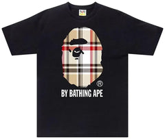 Bape Check Beige/Black Tee - Black