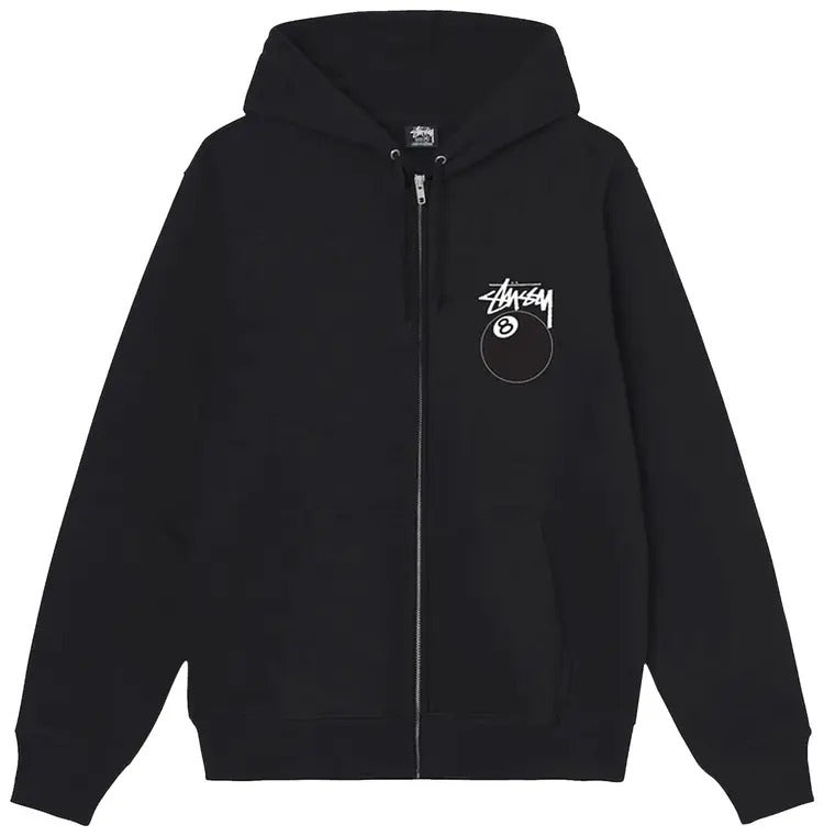 Stussy 8 Ball Zip Hoodie - Black