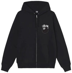 Stussy 8 Ball Zip Hoodie - Black