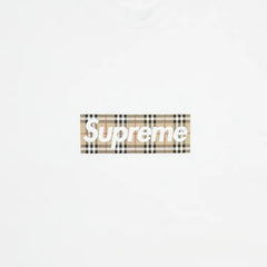 Supreme x Burberry Box Logo Tee 'White'