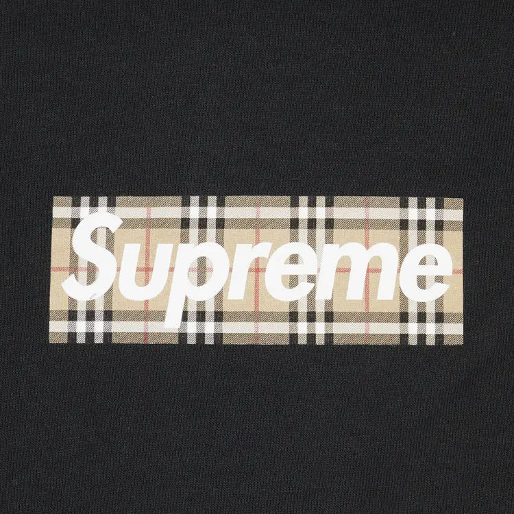 Supreme x Burberry Box Logo Tee 'Black'