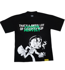 Awful Lot of Cough Syrup Black Tee - Chiefin Heavily