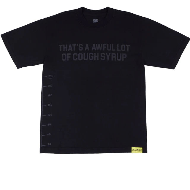 Awful Lot of Cough Syrup Tee - Black Tonal