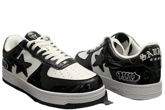Bapesta X MF DOOM Black White