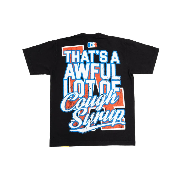 Awful Lot of Cough Syrup Black Tee - Dodger Tee