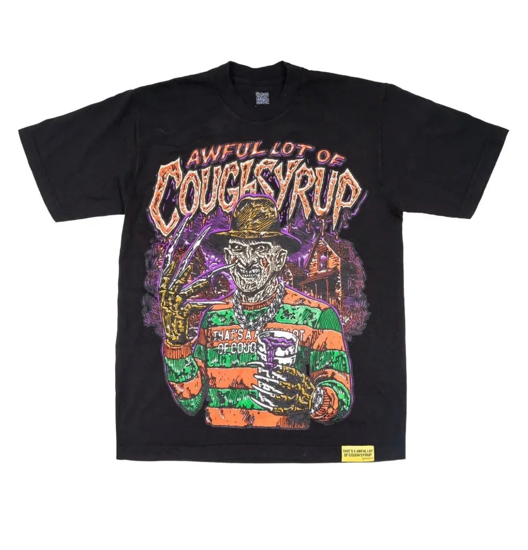 Awful Lot of Cough Syrup Tee - Freddy Krueger