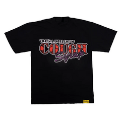 Awful Lot of Cough Syrup Black Tee - Not My Kid Tee