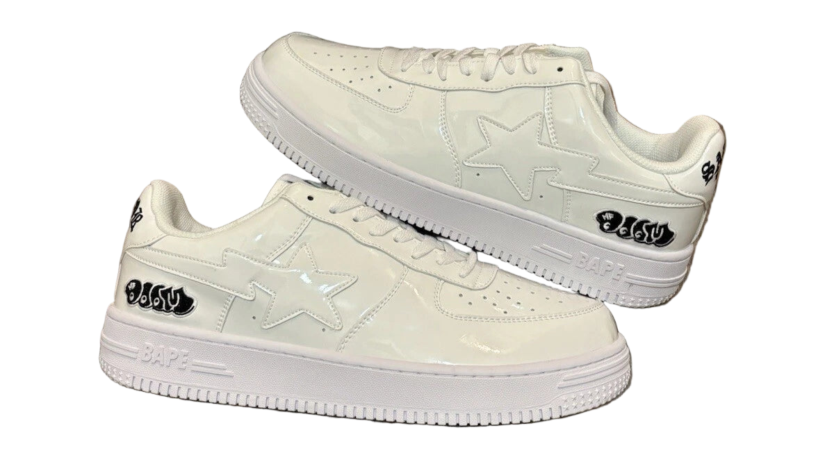 Bapesta X MF DOOM Triple White